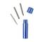 Blue tool with removable cap and four interchangeable metal tips for precision work.