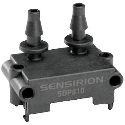 A Sensirion sensor, model SDP810, with two connection ports for differential pressure measurements.