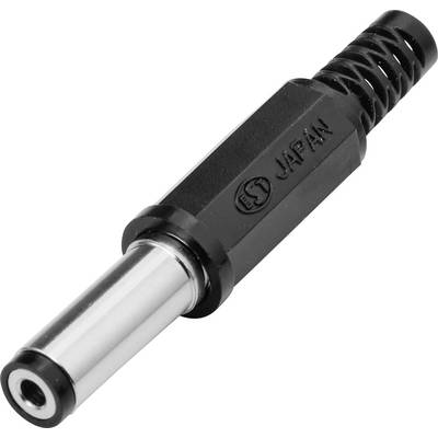 A black and silver plug adapter with the inscription 'Japan'.
