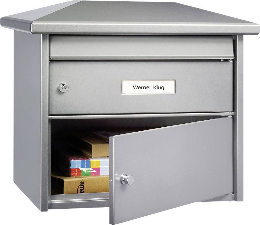 Burg Wächter EUROPA ch 732 SI Letterbox Steel plate Silver Key