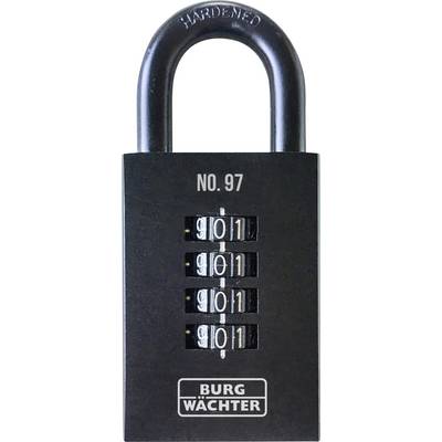 Four-digit metal combination lock with the inscription 'BURG WÄCHTER'. The numbers 901 are set above.