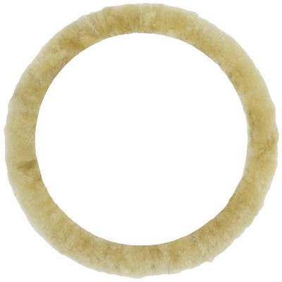 A fluffy, round, cream-coloured ring.