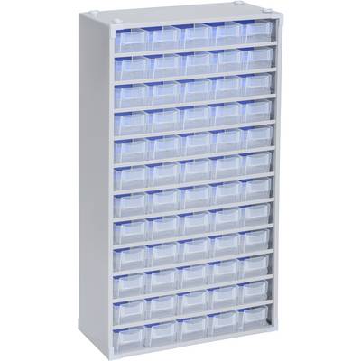Allit 464830 Small parts container VarioPlus ProM 57/120 Stackable (W x H x D) 300 x 565 x 140 mm Silver, Transparent 1 -0