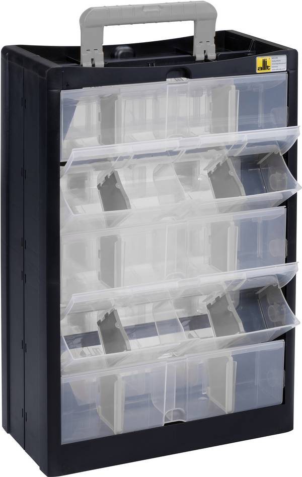 Allit 466260 Small parts container VarioPlus DrawBox C 40 Closed (W x H x D) 300 x 465 x 155 mm Black, Grey 1 pc(s)