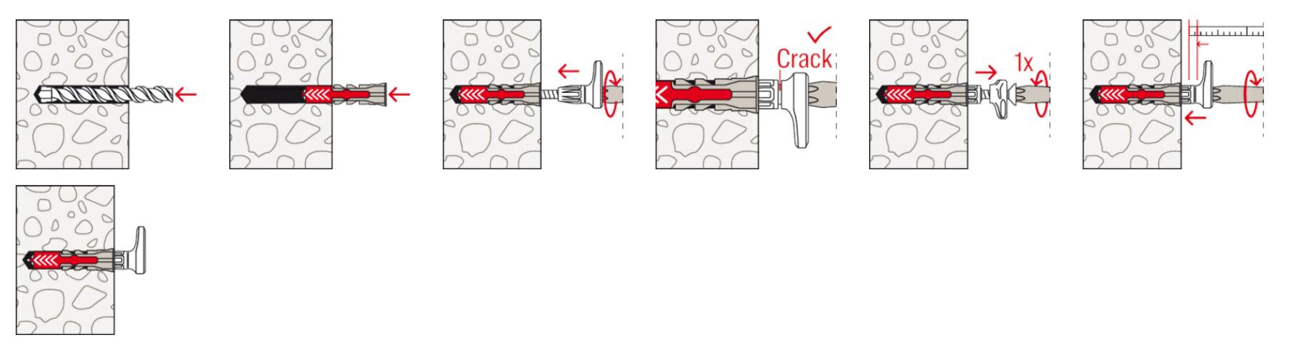 Step-by-Step Guide to Fixing a Screw and Plug in a Concrete Wall, from Drilling to Screwing and Securing