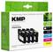 'KMP inkjet cartridges multipack compatible with Epson 502XL; includes black, cyan, magenta, yellow cartridges; eco-friendly packaging.'