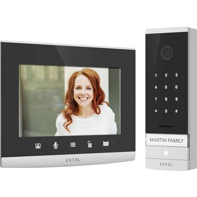 Image of Extel CODE Connect Video door intercom Wi-Fi Complete kit Black, Glass