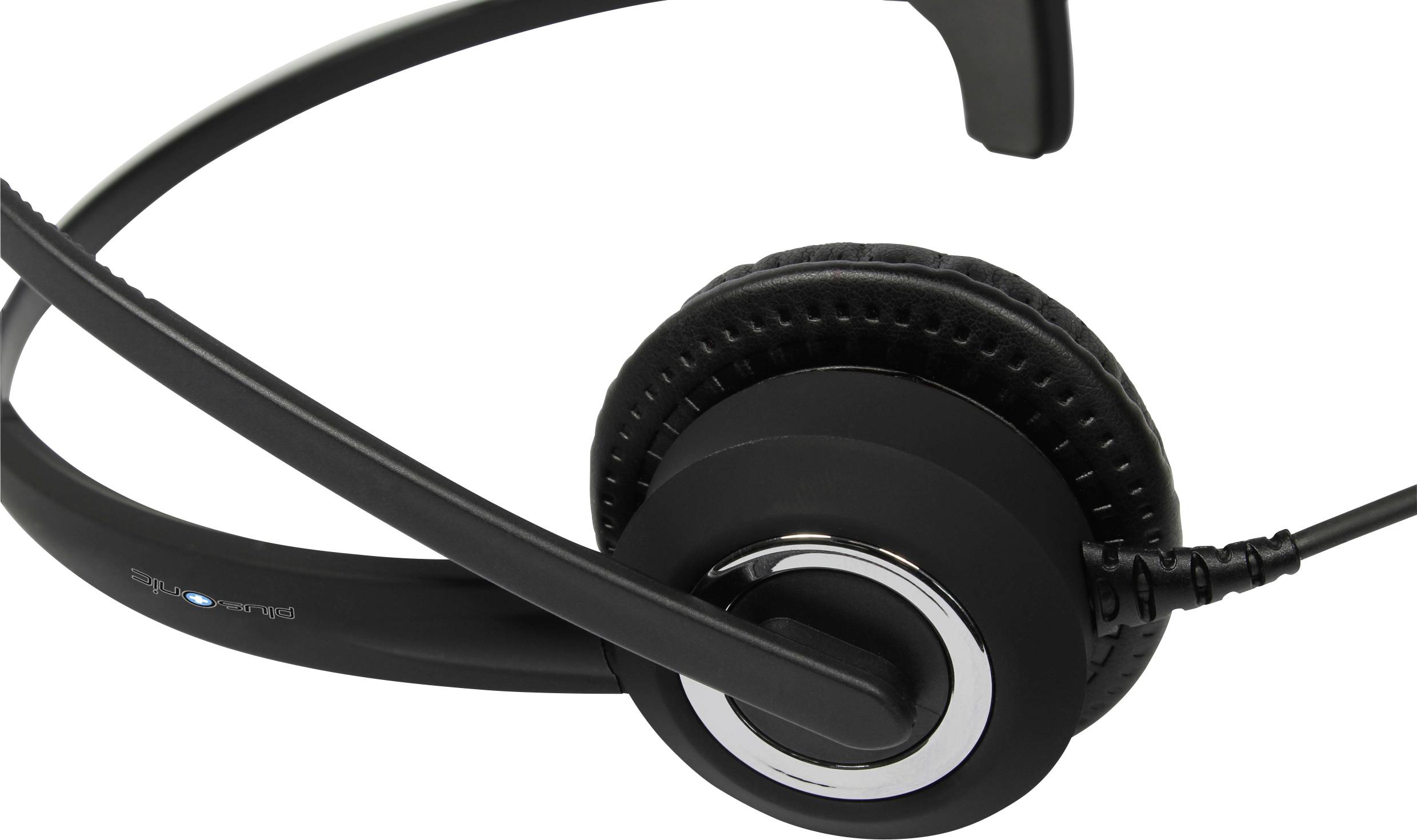 plusonic 6337-10.1P Phone On-ear headset Corded (1075100) Mono Black-4