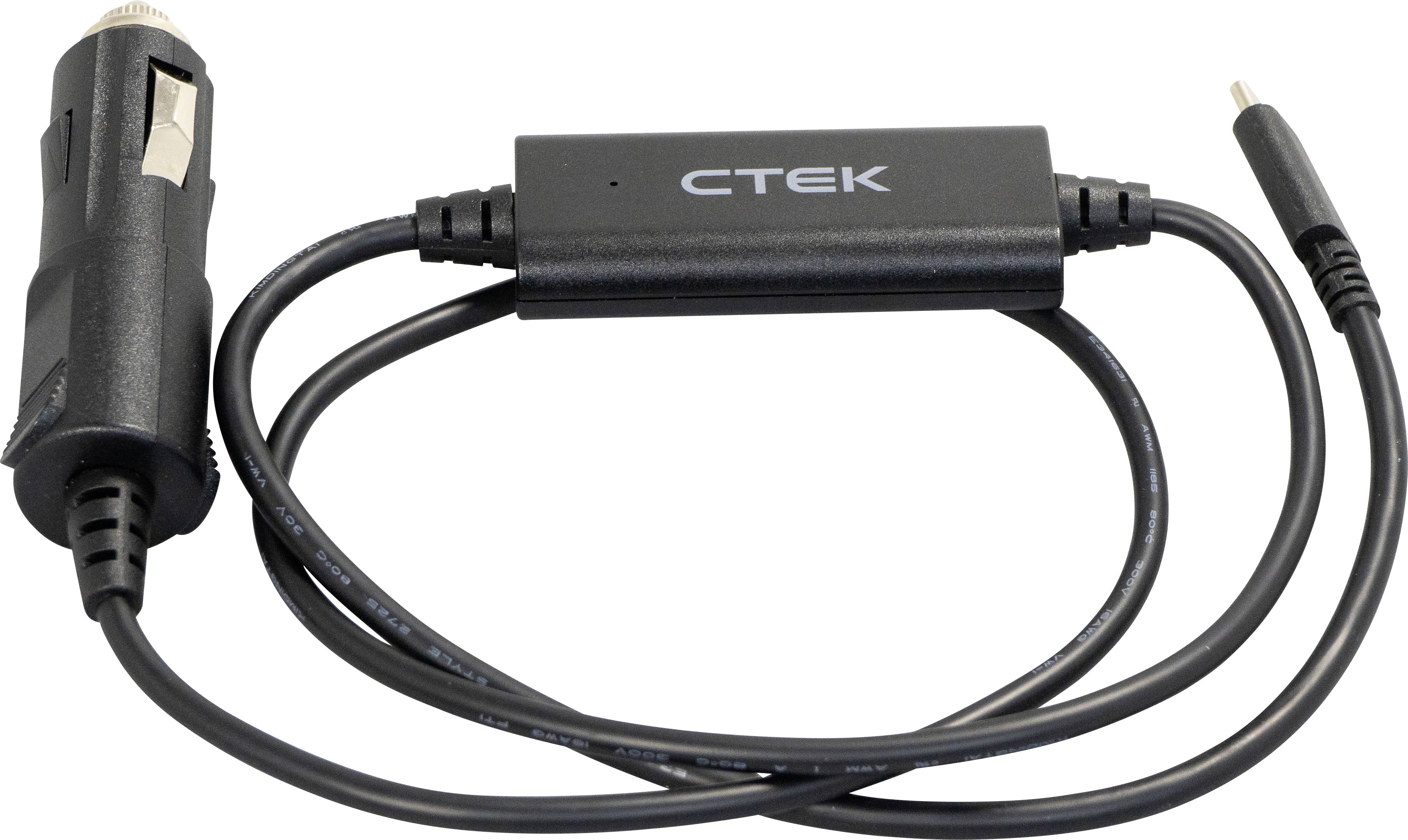 Noire CTEK 40-464 USB-C Charge Cable 12V Plug-CHARGEZ LA Batterie Interne DE Votre CS Free Via LA Prise Accessoires 12 V DE Votre VÉHICULE 
