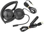 Renkforce RF-HS-360 2-in-1 headset with 3.5 mm plug & USB in-line control