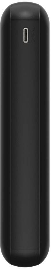 A black, cylindrical device with a small rectangular section on top, possibly a piece of technical equipment or a charger.