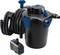 A filter device with multiple tubes and a pump attachment. It is used for water purification in ponds or aquariums.