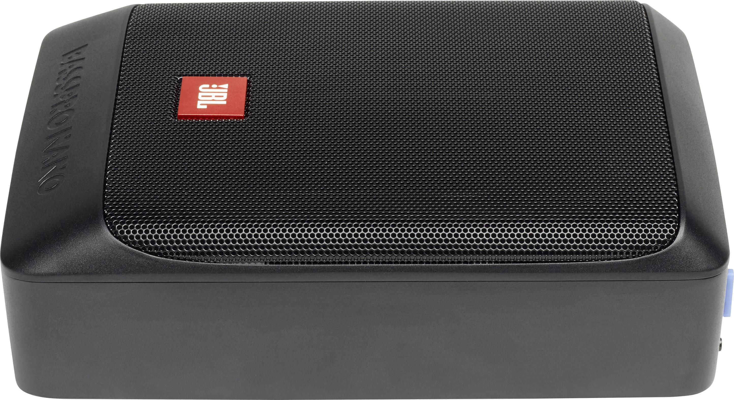 A black, rectangular speaker.