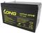 'Rechargeable Lead-Acid Battery, 12V 14Ah. Model WP14-12SE. Handling instructions and recycling symbol included.'