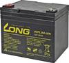Long WPL34-12 WPL34-12 VRLA 12 V 34 Ah AGM (W x H x D) 197 x 170 x 131 mm M5 connector Low self-discharge levels, Maintenance-free