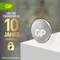 'GP Battery maintains energy for up to 10 years in storage. Note: Store in a cool, dry place.' A symbol shows a lock symbol and a lightning bolt.