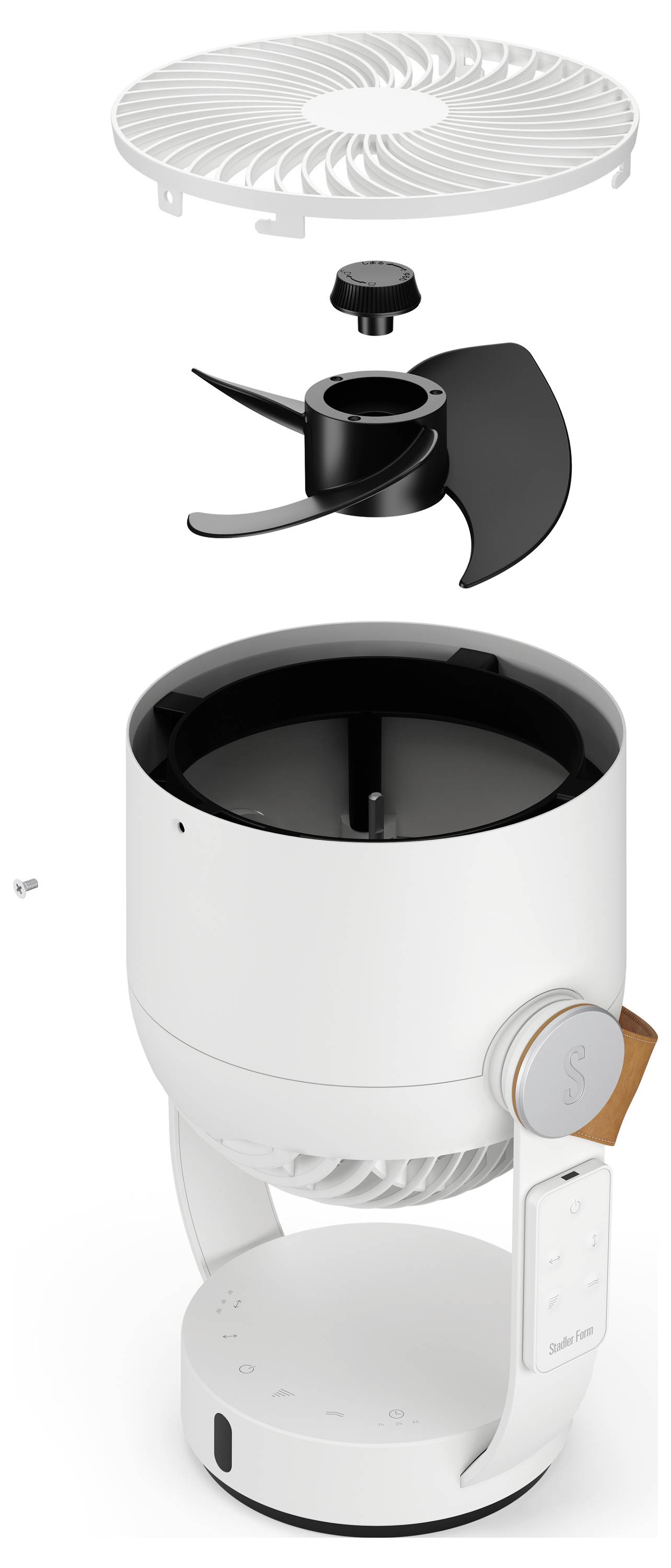 Stadler Form Leo 3D air circulator 18 W (L x W x H) 205 x 240 x 330 mm White Swivelling, Timer-5