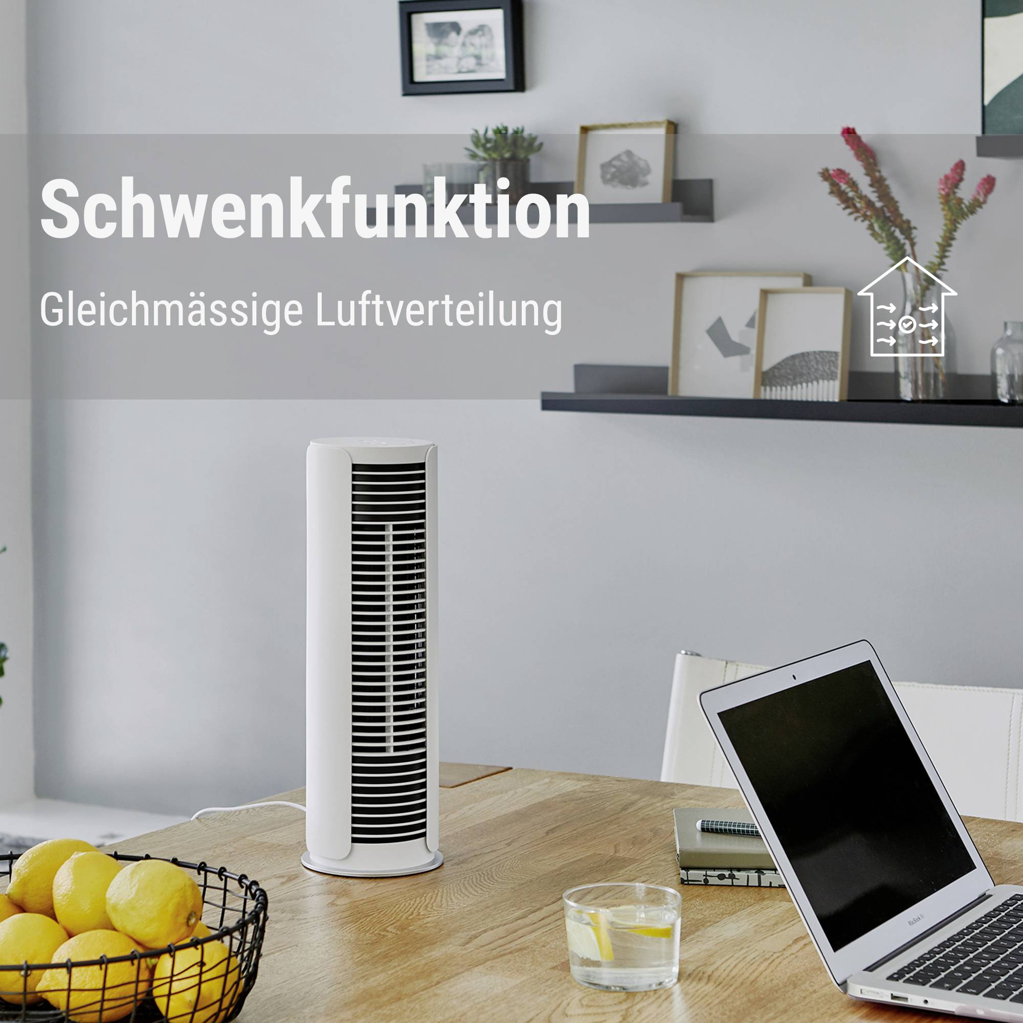 Stadler Form Peter little Desk fan 9 W (Ø x H) 10.9 cm x 361 mm White Swivelling-9