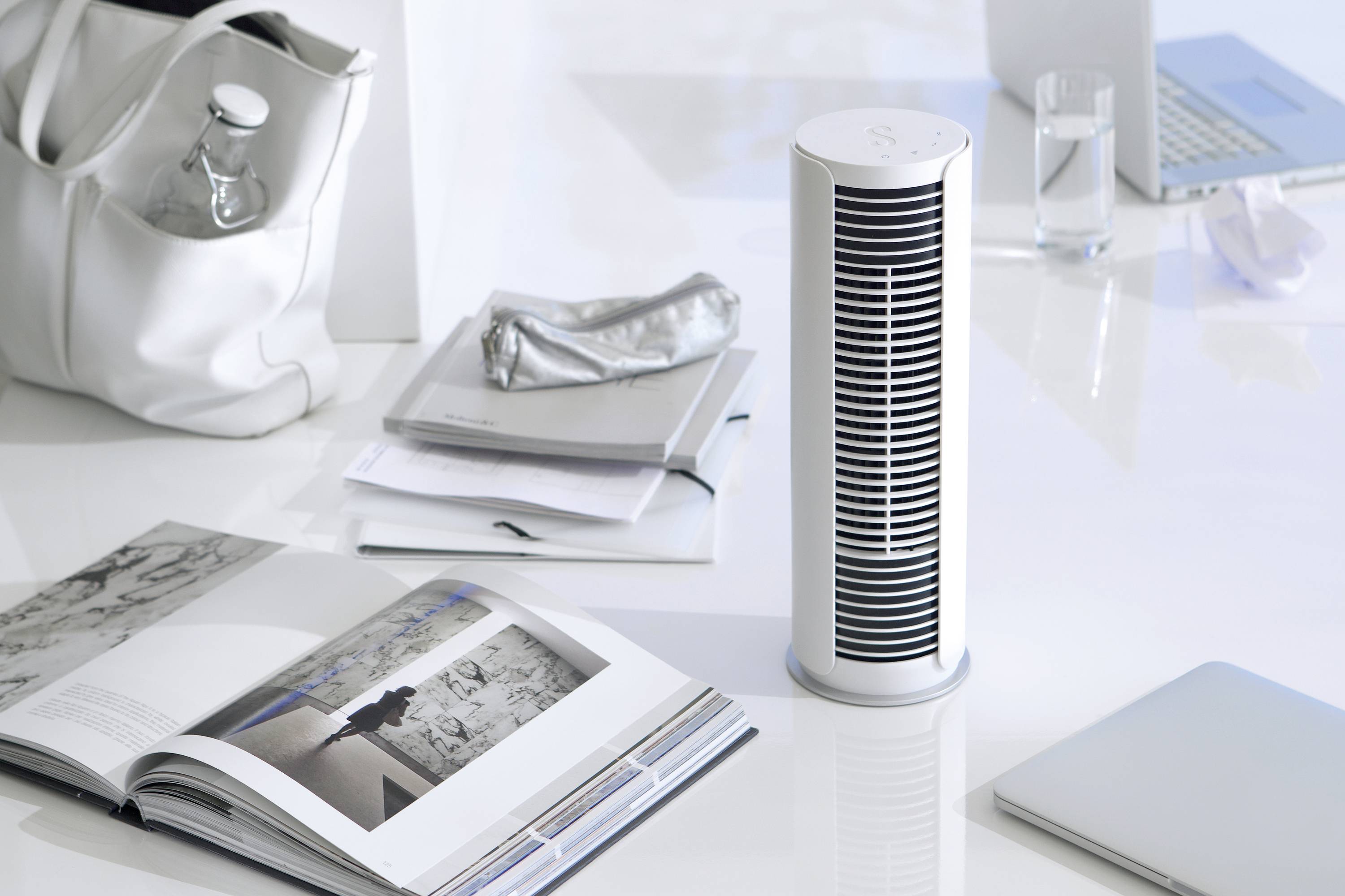 Stadler Form Peter little Desk fan 9 W (Ø x H) 10.9 cm x 361 mm White Swivelling-8