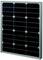A rectangular solar panel with dark photovoltaic cells arranged evenly in a grid pattern.