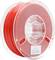 Red PETG Filament Reel, 1.75 mm Diameter, 1 kg. Suitable for 3D Printers. Transparent Housing with Visible Filament.