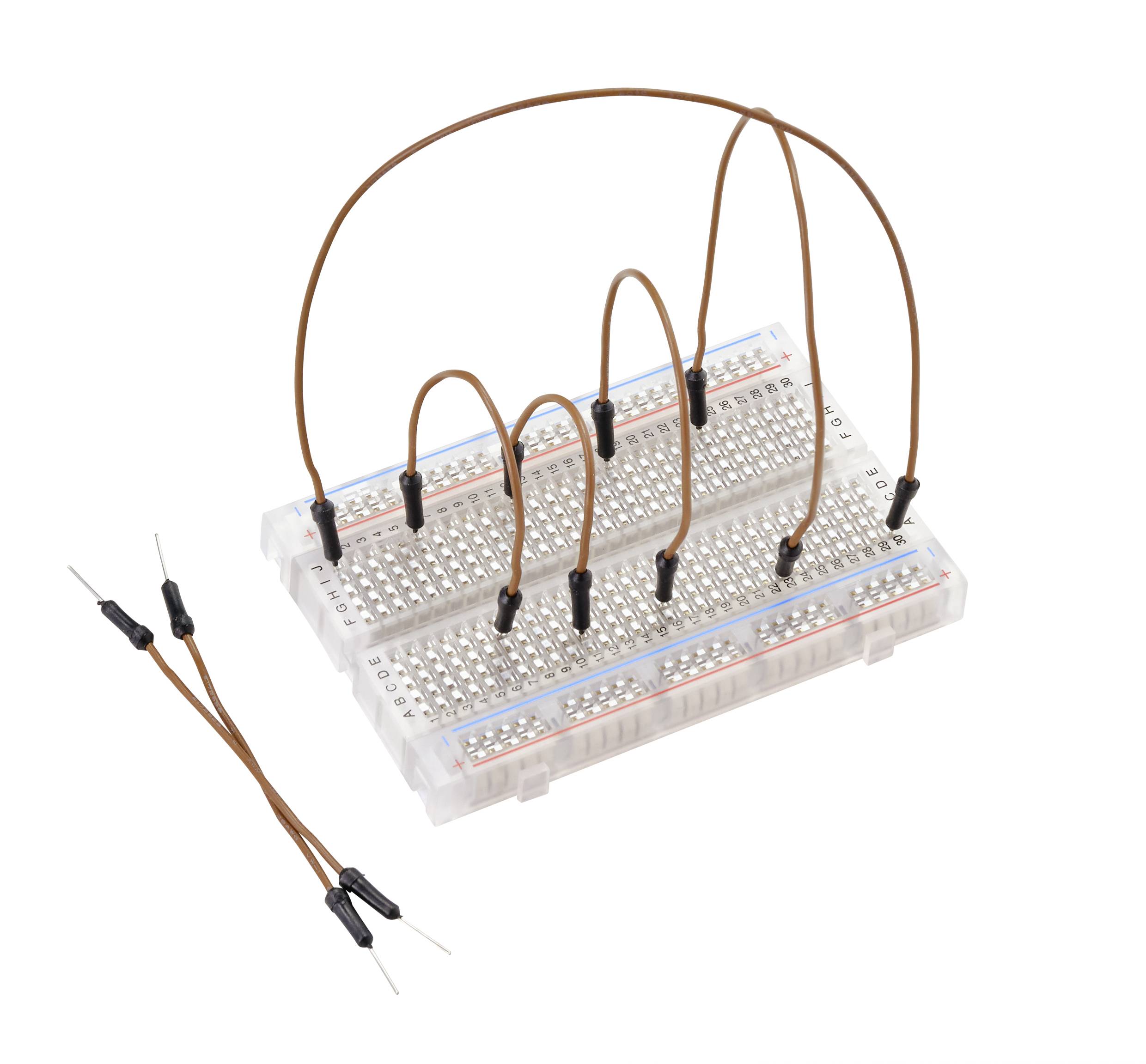 TRU COMPONENTS Jumper cable [1x Wire jumper 1x Wire jumper] 0.05 m Brown