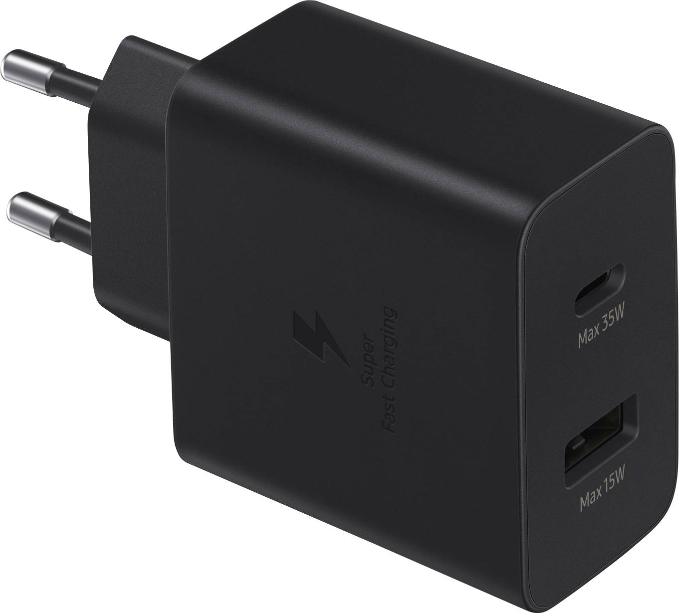 Samsung 30W Power Adapter Duo TA220N Mobile phone charger type + quick- charge mode USB-C®, USB Black | Conrad.com