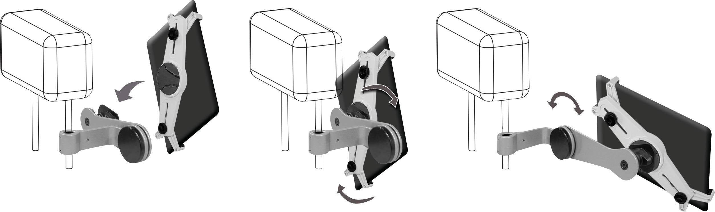Screen Adjustment Mechanism: Step-by-Step Guide to Tilting and Turning a Monitor Arm in Three Positions