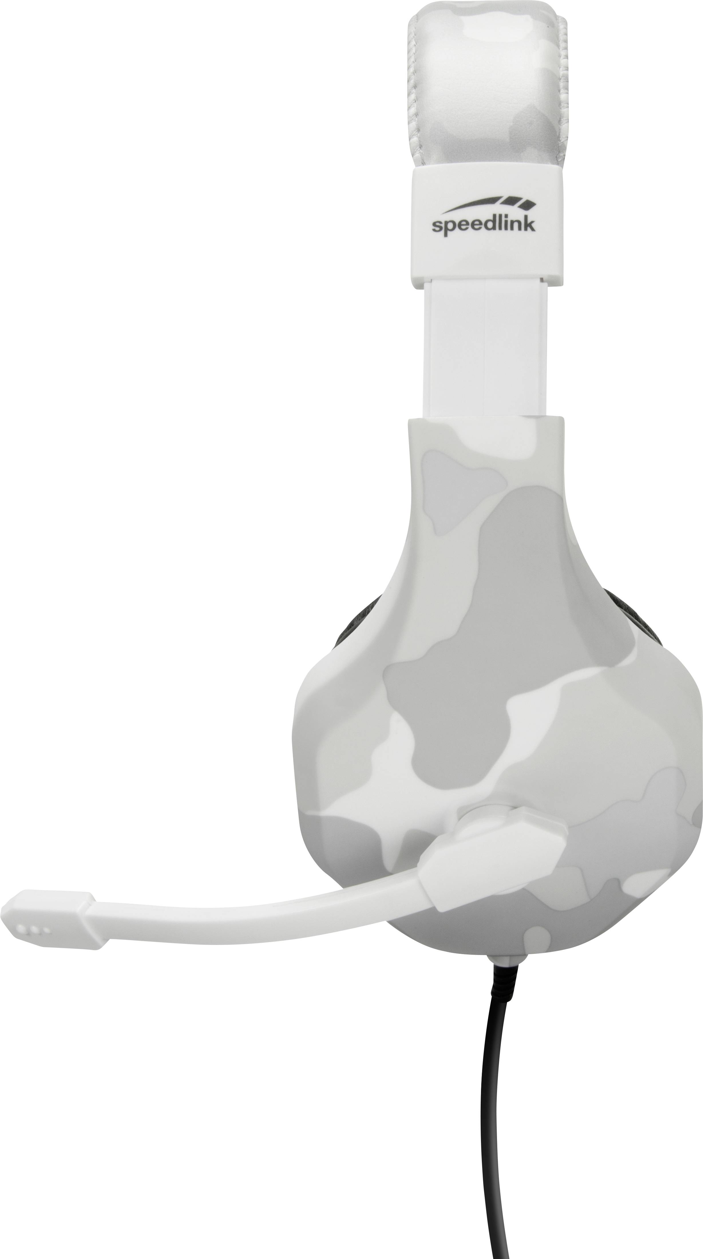 SpeedLink RAIDOR Gaming Over-ear headset Corded (1075100) Stereo Camouflage, White Remote control, Volume control, Micro-4