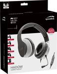 SpeedLink HADOW Gaming Over-ear headset Corded (1075100) Stereo Black/white Remote control, Volume control, Microphone mute