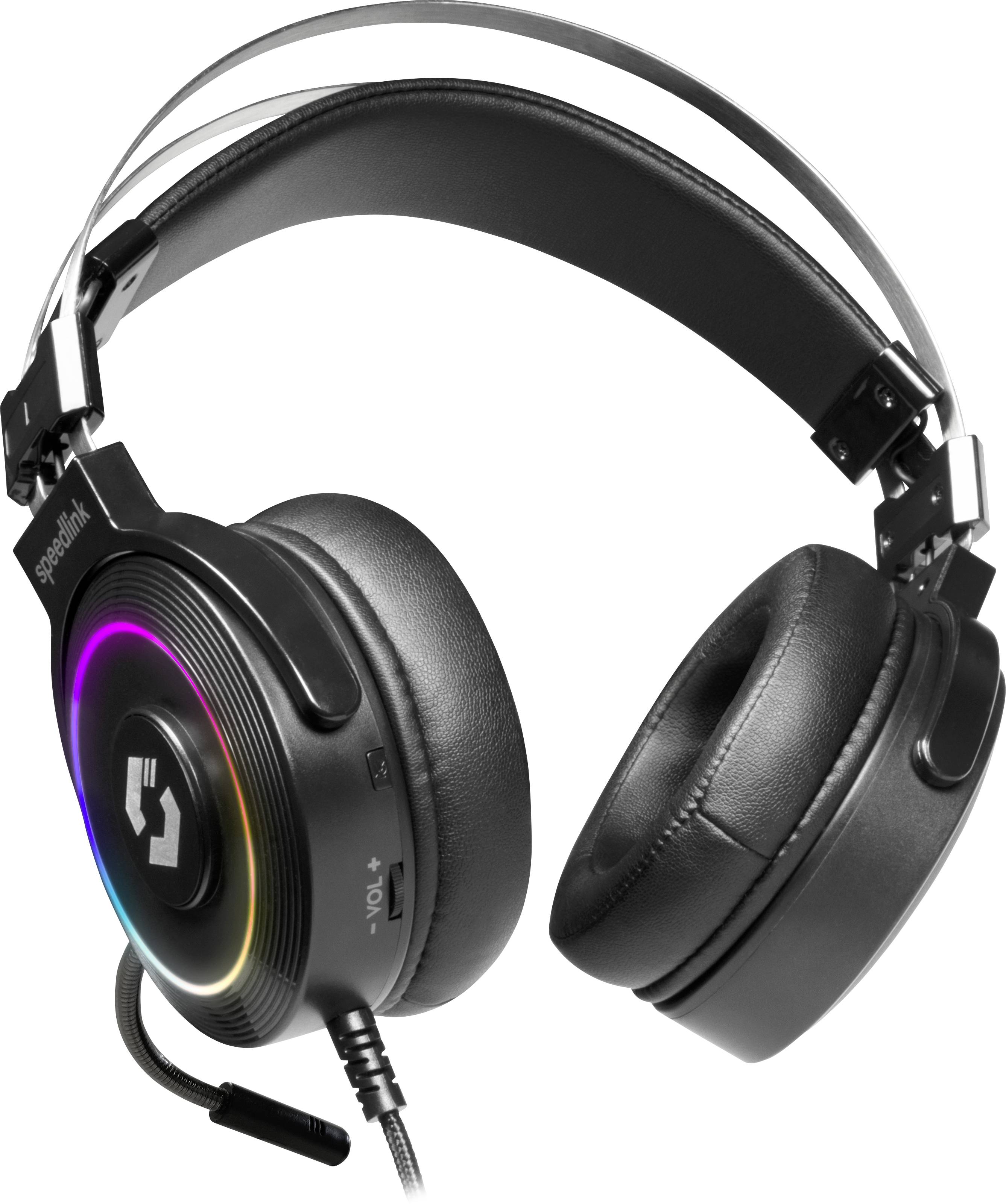 SpeedLink ORIOS RGB 7.1 Gaming Over-ear headset Corded (1075100) 7.1 Surround Black Volume control, Microphone mute-4
