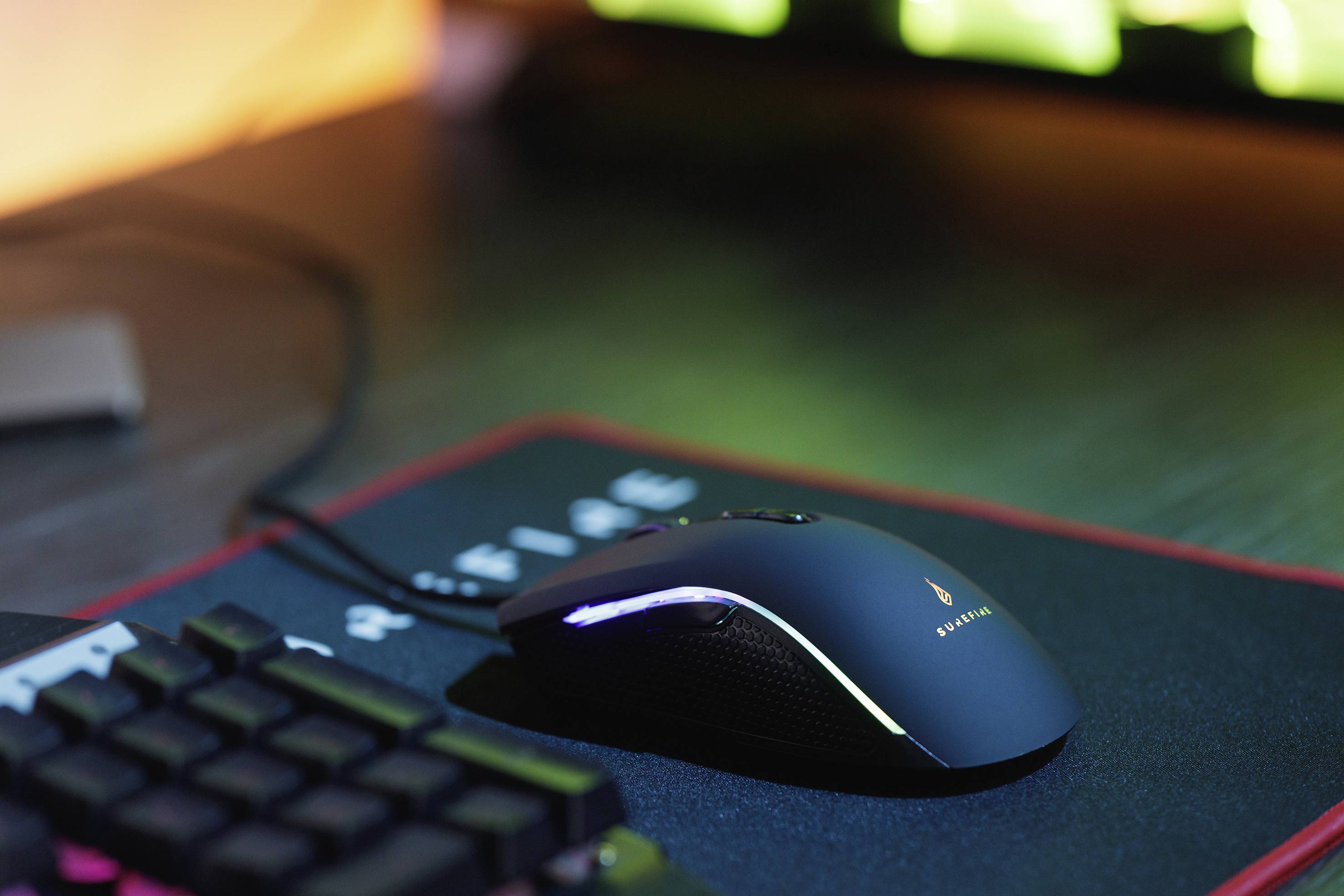 Surefire Gaming Hawk Claw Gaming mouse USB Optical Black 7 Buttons 800 dpi, 1600 dpi, 2400 dpi, 3200 dpi, 4800 dpi, 6400-1