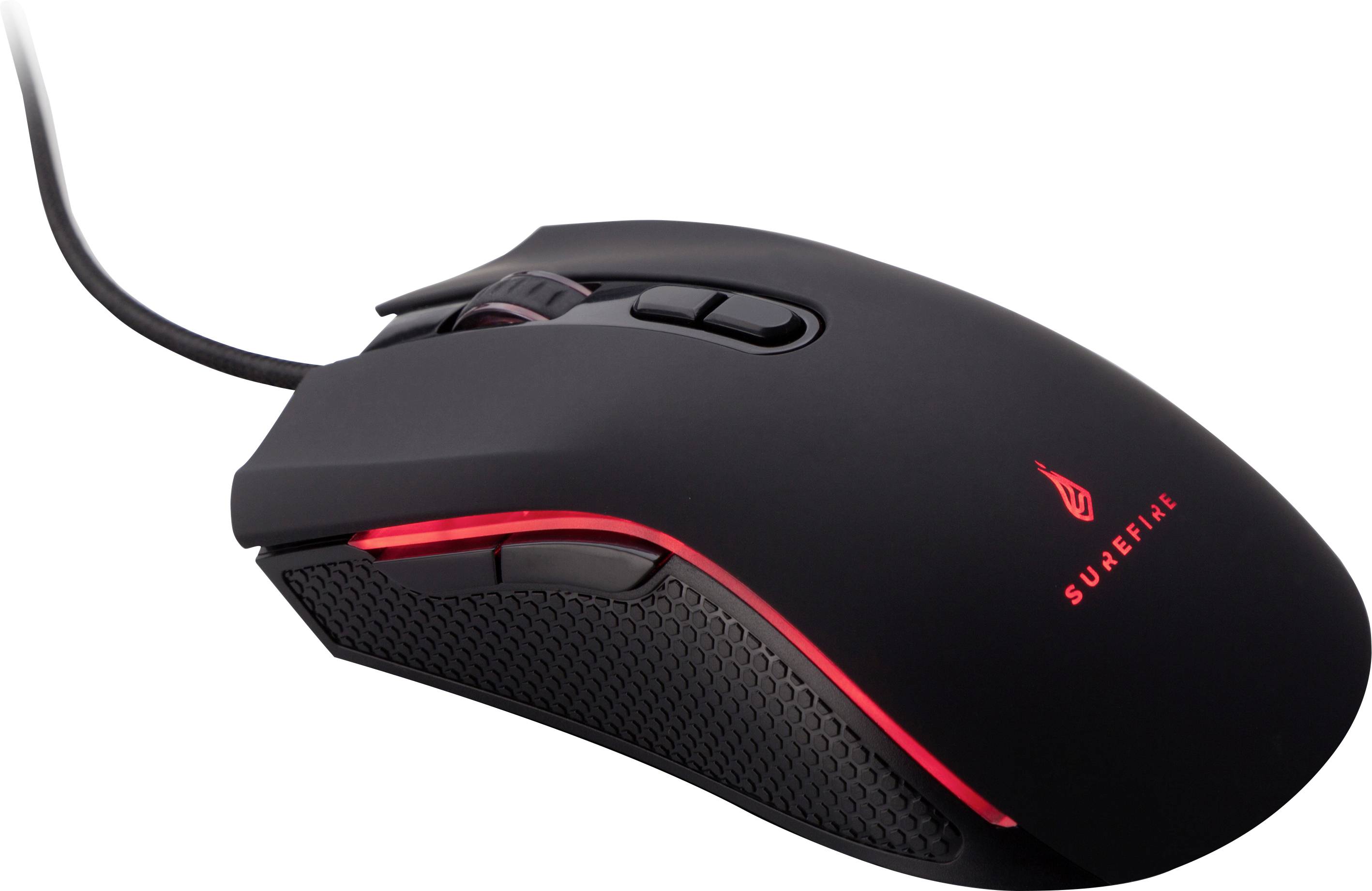 Surefire Gaming Hawk Claw Gaming mouse USB Optical Black 7 Buttons 800 dpi, 1600 dpi, 2400 dpi, 3200 dpi, 4800 dpi, 6400-7