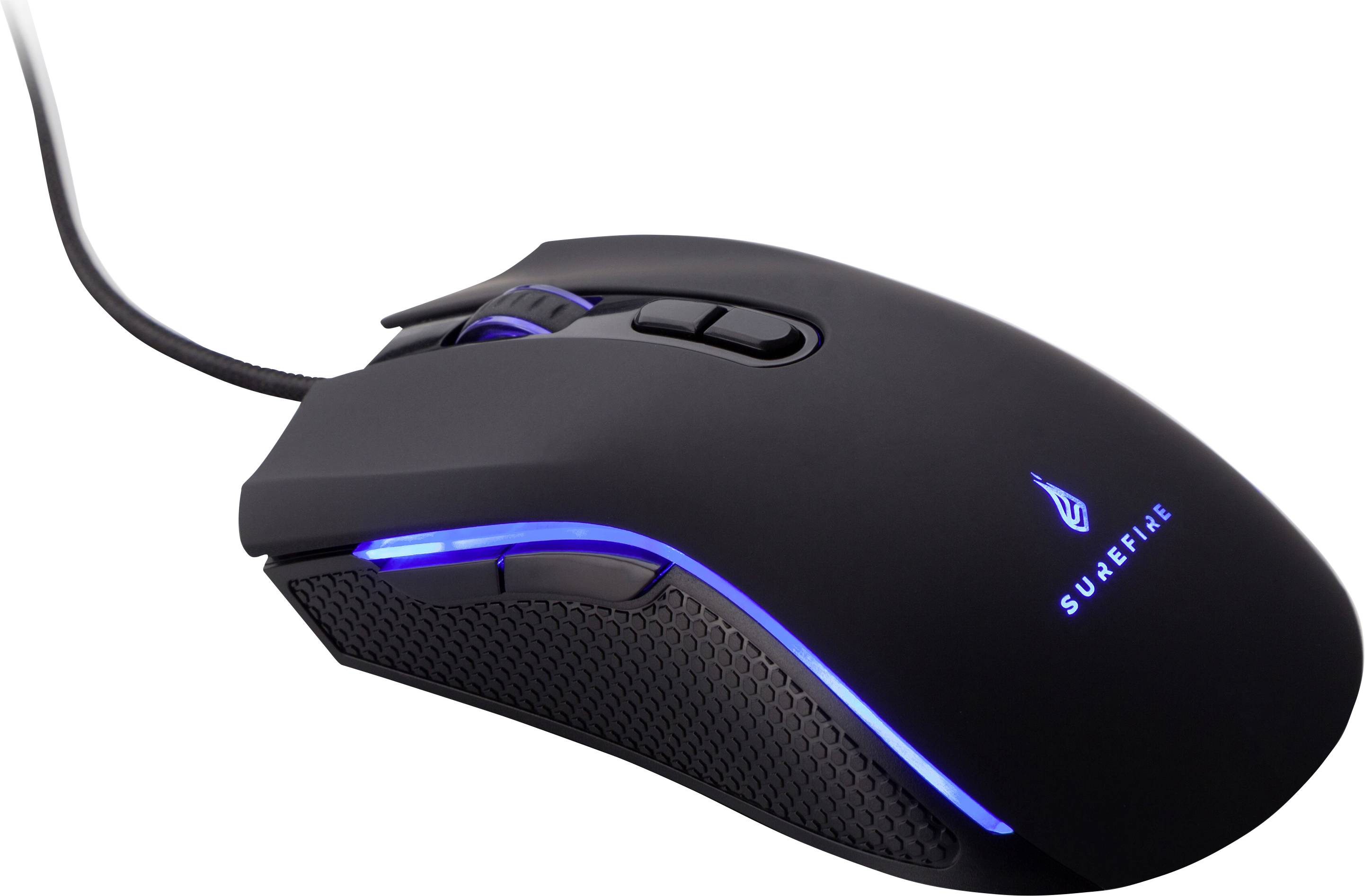 Surefire Gaming Hawk Claw Gaming mouse USB Optical Black 7 Buttons 800 dpi, 1600 dpi, 2400 dpi, 3200 dpi, 4800 dpi, 6400-8