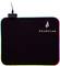 Gaming mouse mat with a black surface and illuminated RGB edges. The Surefire logo is displayed in the top right corner.