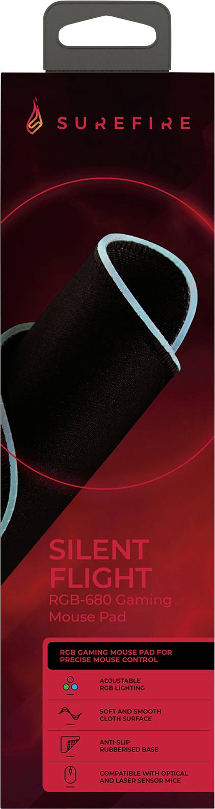 Surefire Gaming Silent Flight RGB-680 Gaming mouse pad Backlit Black-6