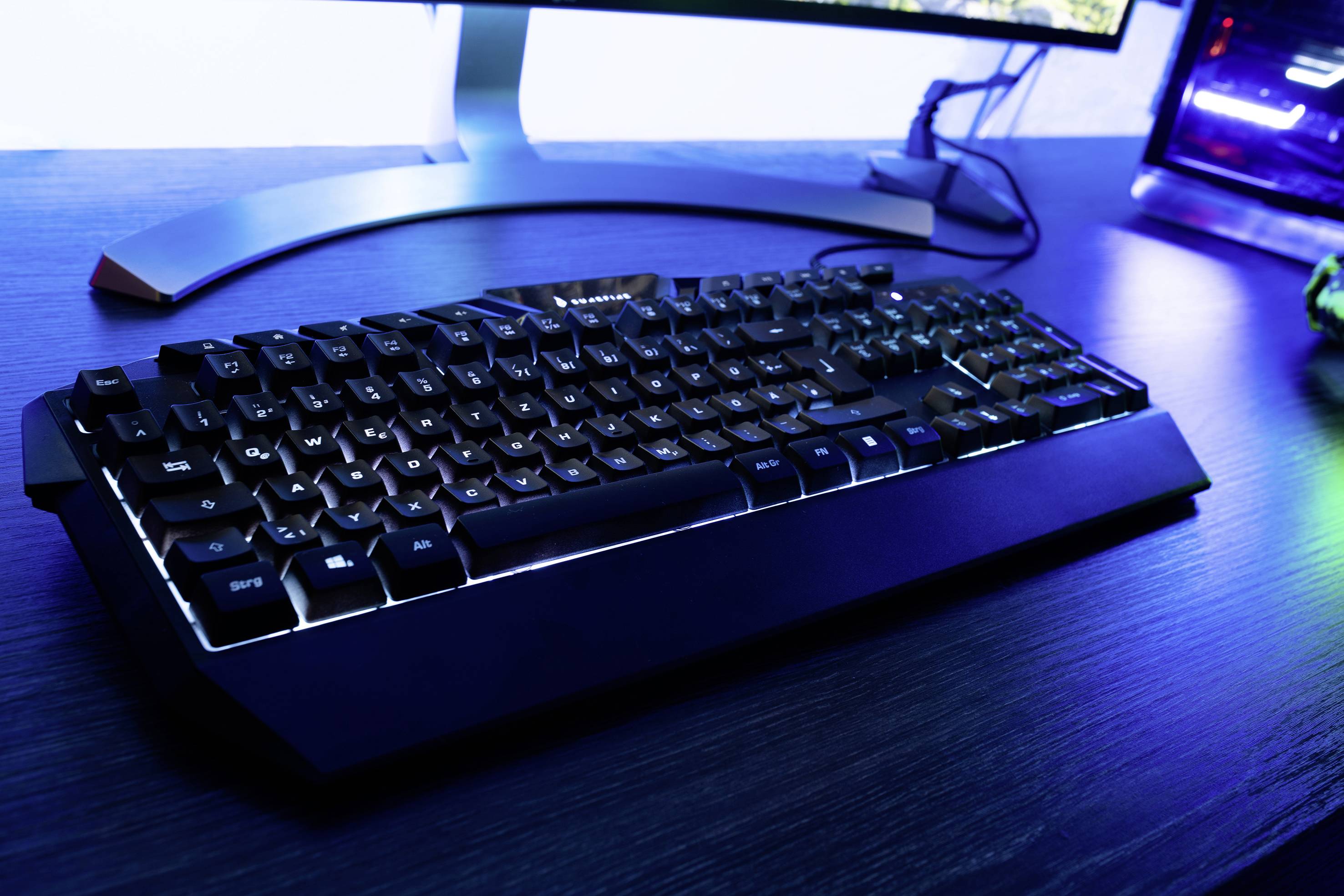 Surefire Gaming KingPin RGB Corded, USB Gaming keyboard German, QWERTZ Black Backlit-2