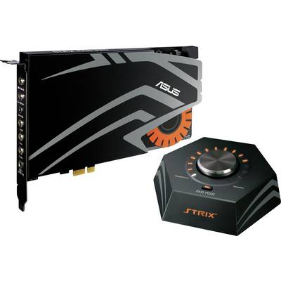 'Sound card with external control panel. Brand name visible. Offers connection options and audio control.'