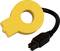 A yellow, ring-shaped sensor with a short black cable. The sensor has a central opening and a rectangular head section.