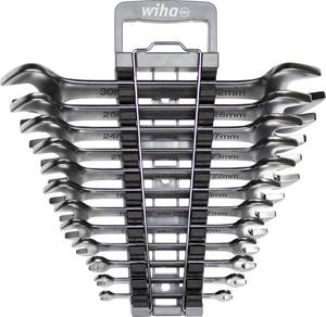 Wiha 44753  Double-ended open ring spanner set 12-piece Spanner size (metric) 7 - 32 mm