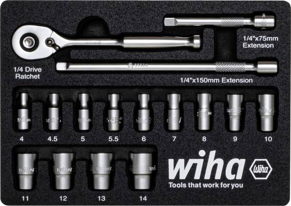 Wiha  44683 Bit set 1/4" 197 mm