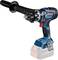 Bosch cordless drill with ergonomic handle and robust chuck, battery not included. Suitable for professional applications.