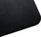 The image shows a close-up of a black leather surface with a uniform texture and neatly stitched edges.