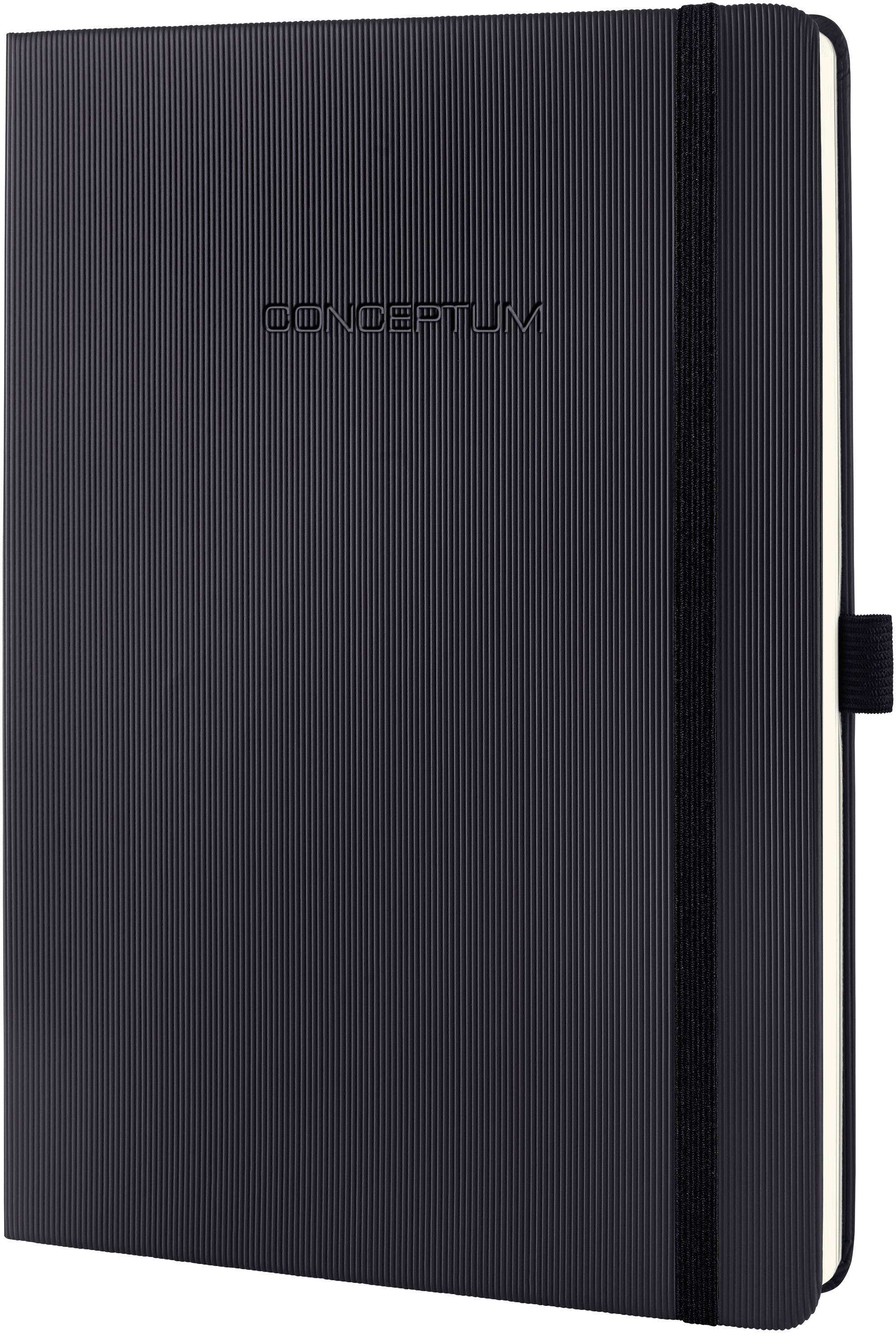 Sigel CONCEPTUM® CO118 Notebook Ruled Black No. of sheets: 194 18 x 24 cm-1