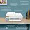 'Printer with 35-sheet ADF, flatbed scanner, dual-band Wi-Fi. Intuitive interface with illuminated buttons. Compatible with HP Smart App.'