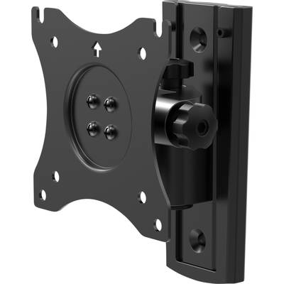 Swivel TV mounting bracket made of metal, showing the rear side with screws and mounting components; enables flexible rotation and tilting of a monitor.