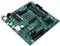A green computer motherboard circuit board with various connectors, slots, and components for hardware installation.