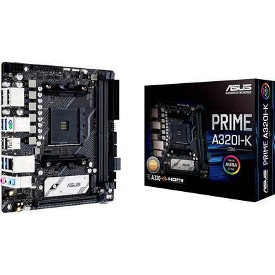 Asus PRIME A320I-K/CSM Motherboard PC base AMD AM4 Form factor (details) Mini-ITX Motherboard chipset AMD® A320