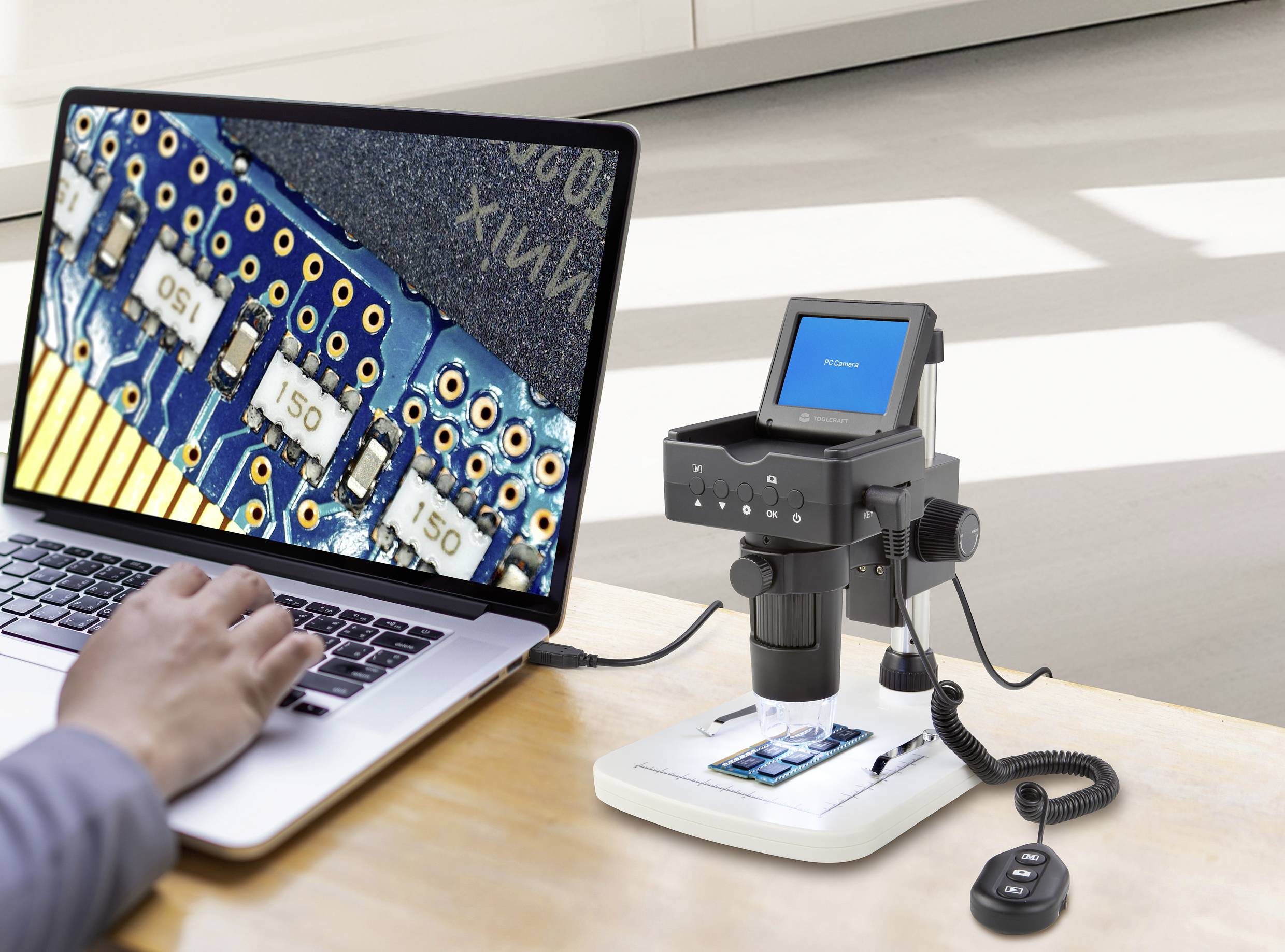 TOOLCRAFT TO-7120602 2373534 USB microscope Monocular 260 x-6