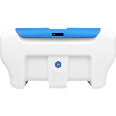 A white, rectangular container with a blue top surface and the word 'Urea' printed on the front side.